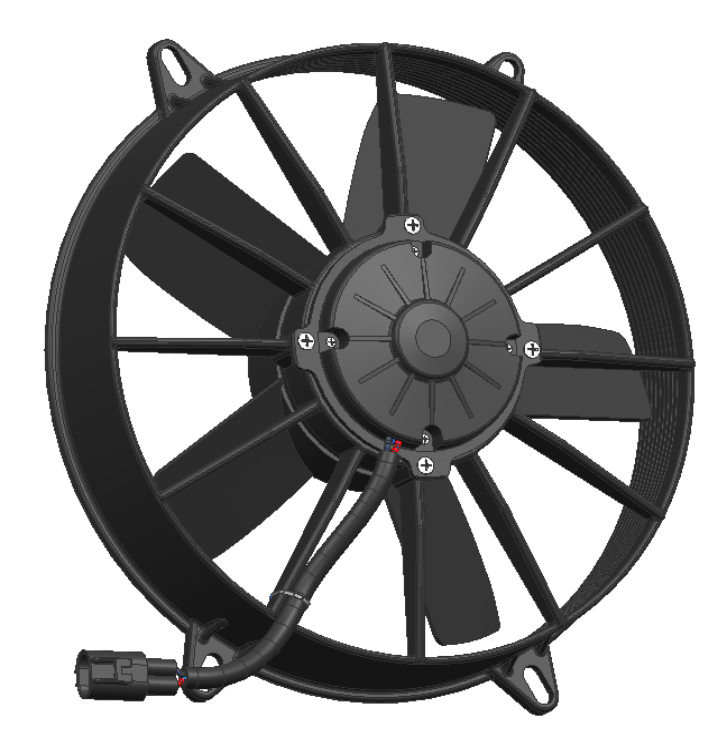  Brush Axial Fan 12V 11inch Suction air direction SLT1112X-004